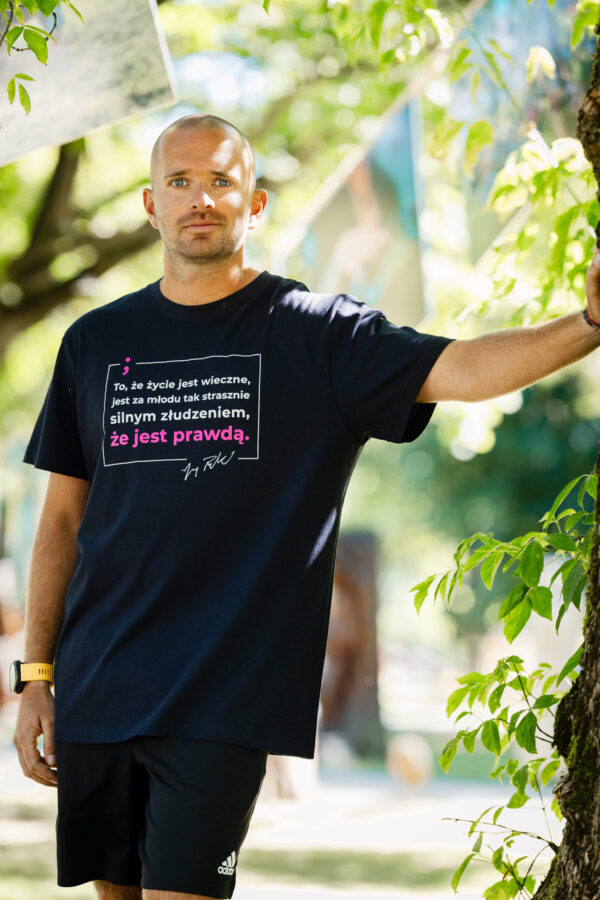 T-shirt męski „To, że życie jest wieczne” - obrazek 3