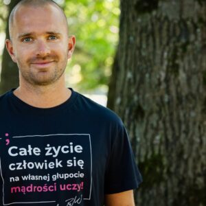 T-shirt „Całe życie człowiek”